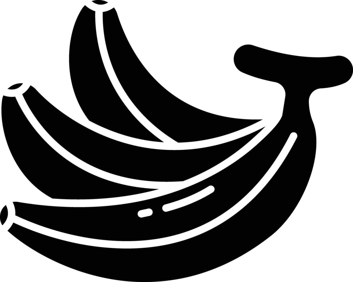 Banana solid glyph illustration vector