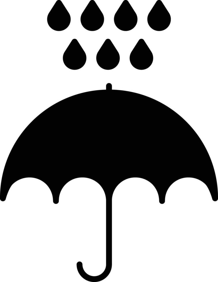Umbrella solid glyph illustration vector