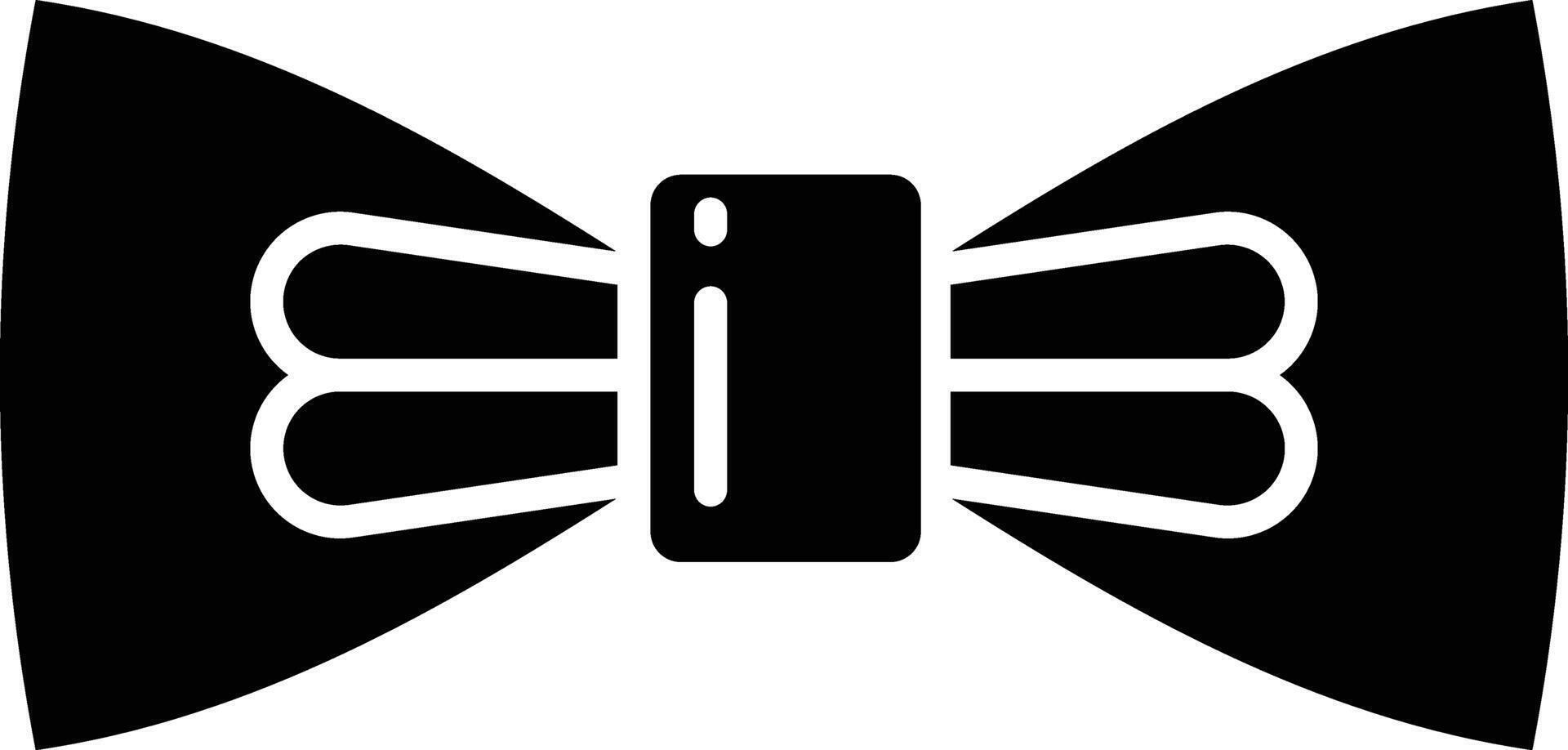Bow Tie solid glyph illustration vector