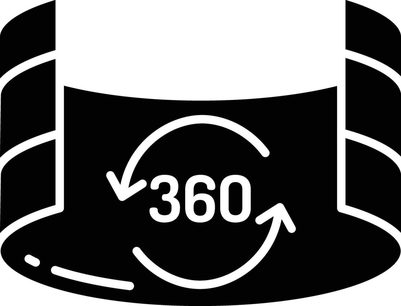perspective solid glyph illustration vector
