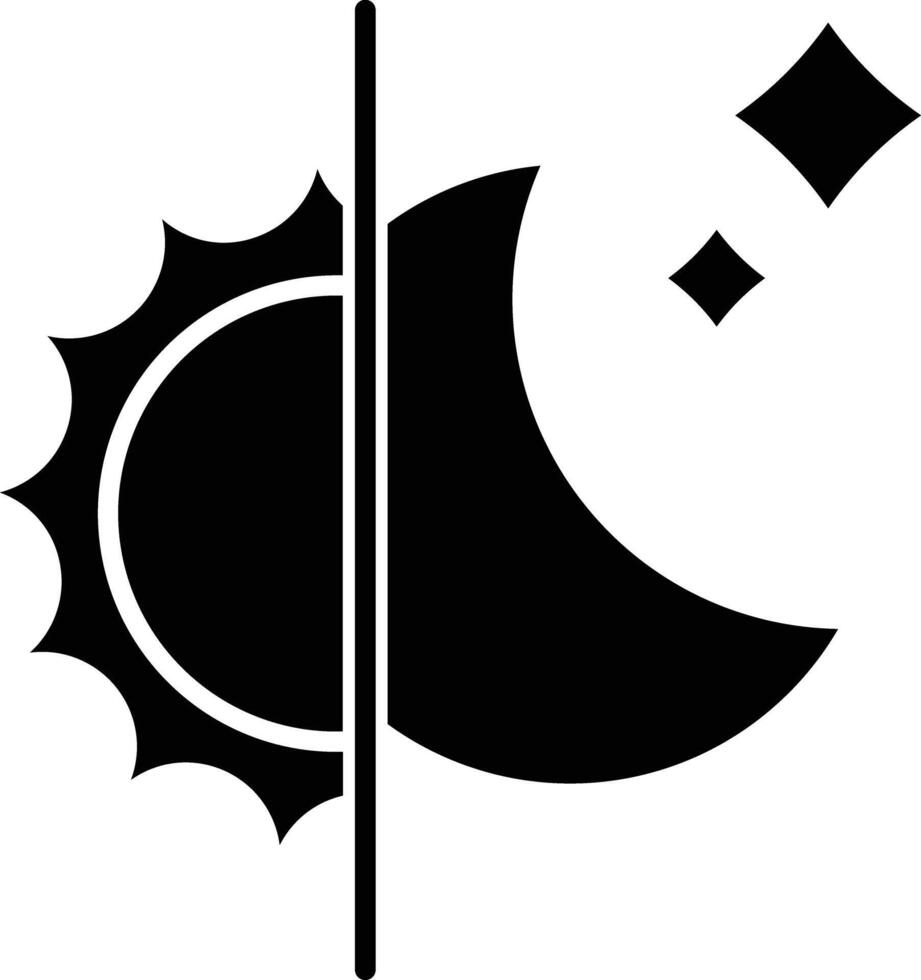 Day and Night solid glyph illustration vector