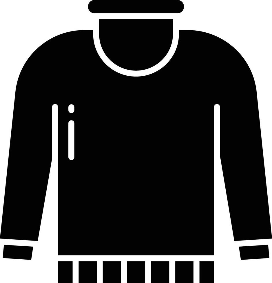 Sweater solid glyph illustration vector