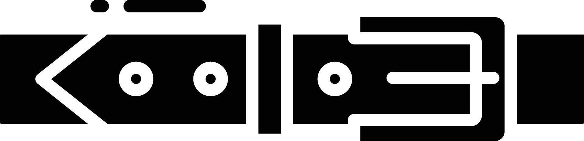 Belt solid glyph illustration vector