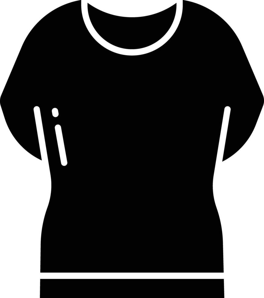 Tshirt solid glyph illustration vector