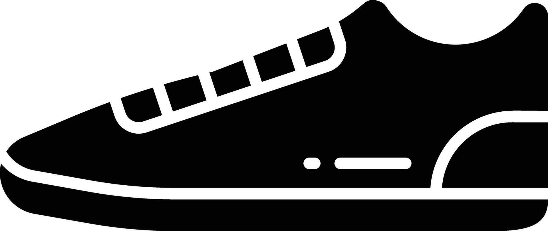 Sneaker shoe solid glyph illustration vector