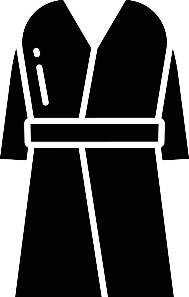 Bathrobe clothe solid glyph illustration vector