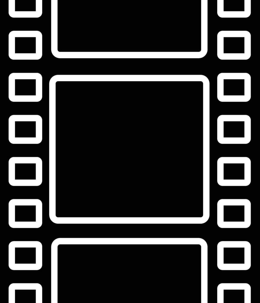 film reel solid glyph illustration vector