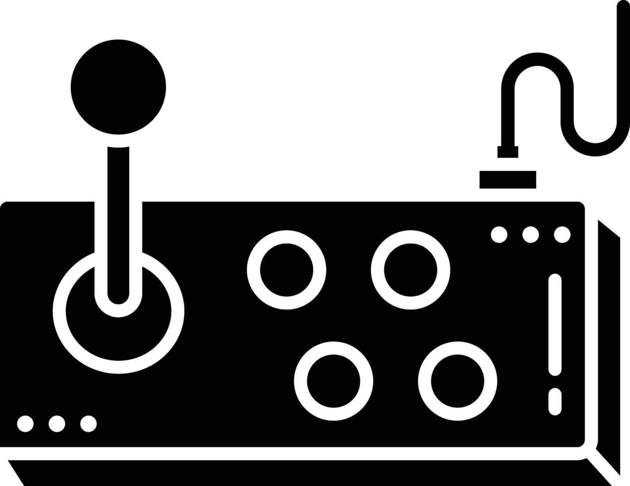 joystick solid glyph illustration vector