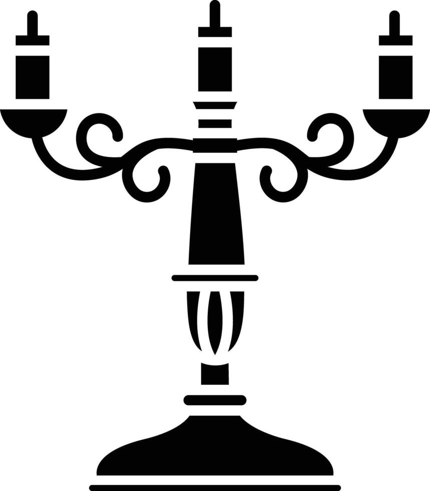 candle stand solid glyph illustration vector