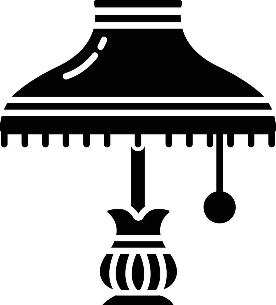 Table Lamp solid glyph illustration vector