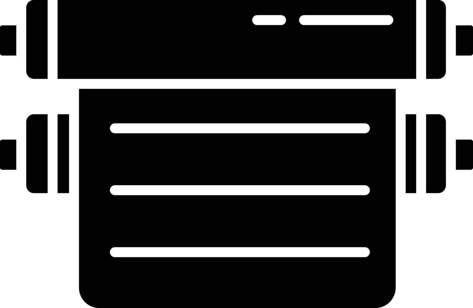 Newspaper solid glyph illustration vector