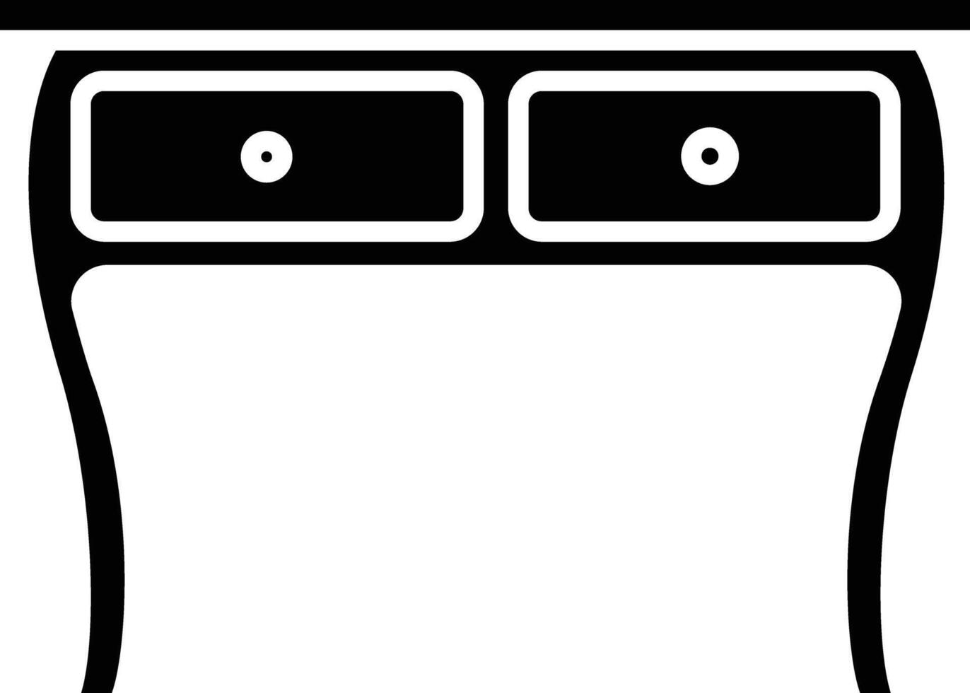 Table solid glyph illustration vector