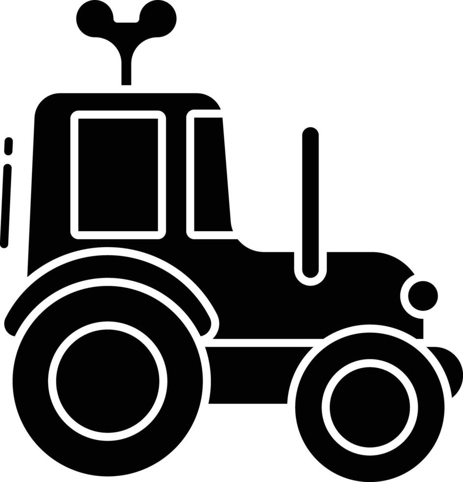 toy tractor solid glyph illustration vector