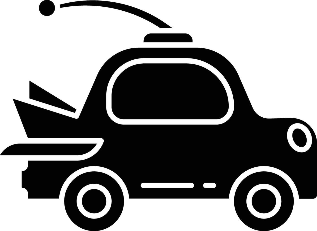 remote toy car solid glyph illustration vector
