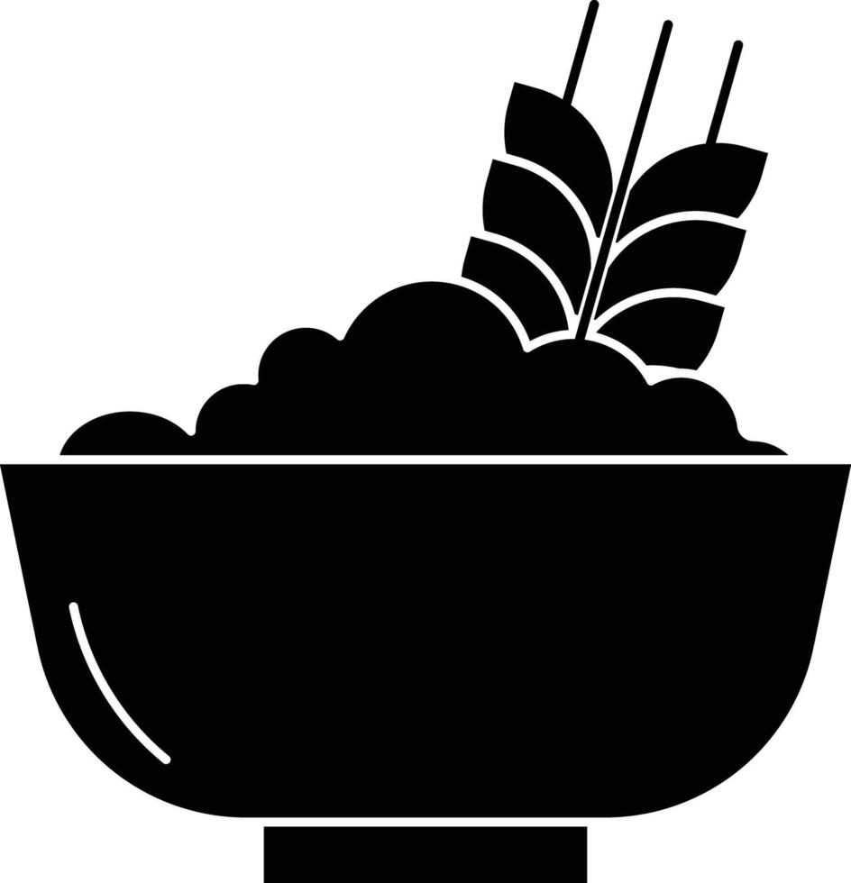 oat meal solid glyph illustration vector