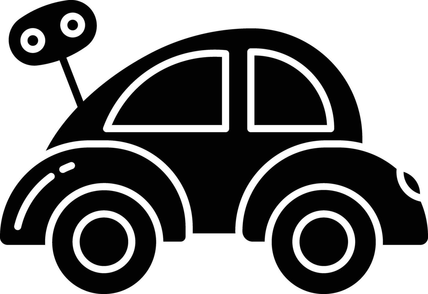 spring key toy car solid glyph illustration vector