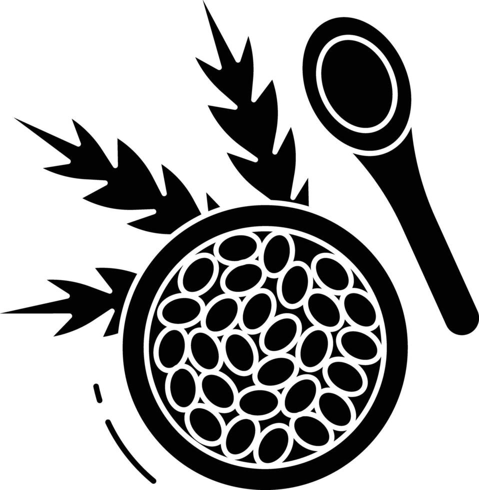 hemp seed solid glyph illustration vector