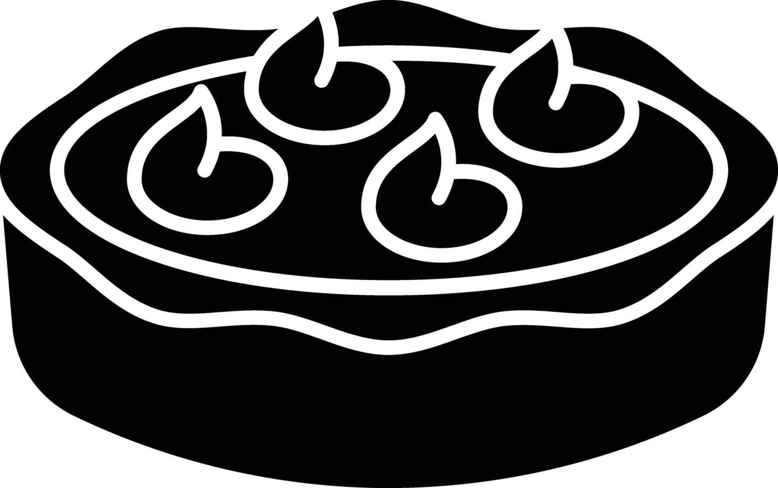 Pumpkin pie solid glyph illustration vector