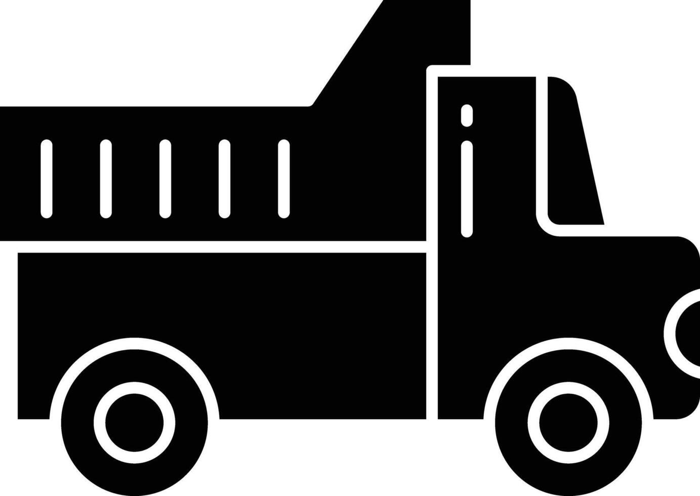 Military vehicle solid glyph illustration vector