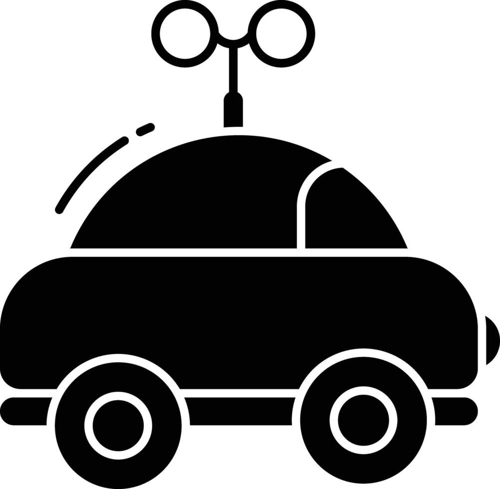 toy car with key solid glyph illustration vector