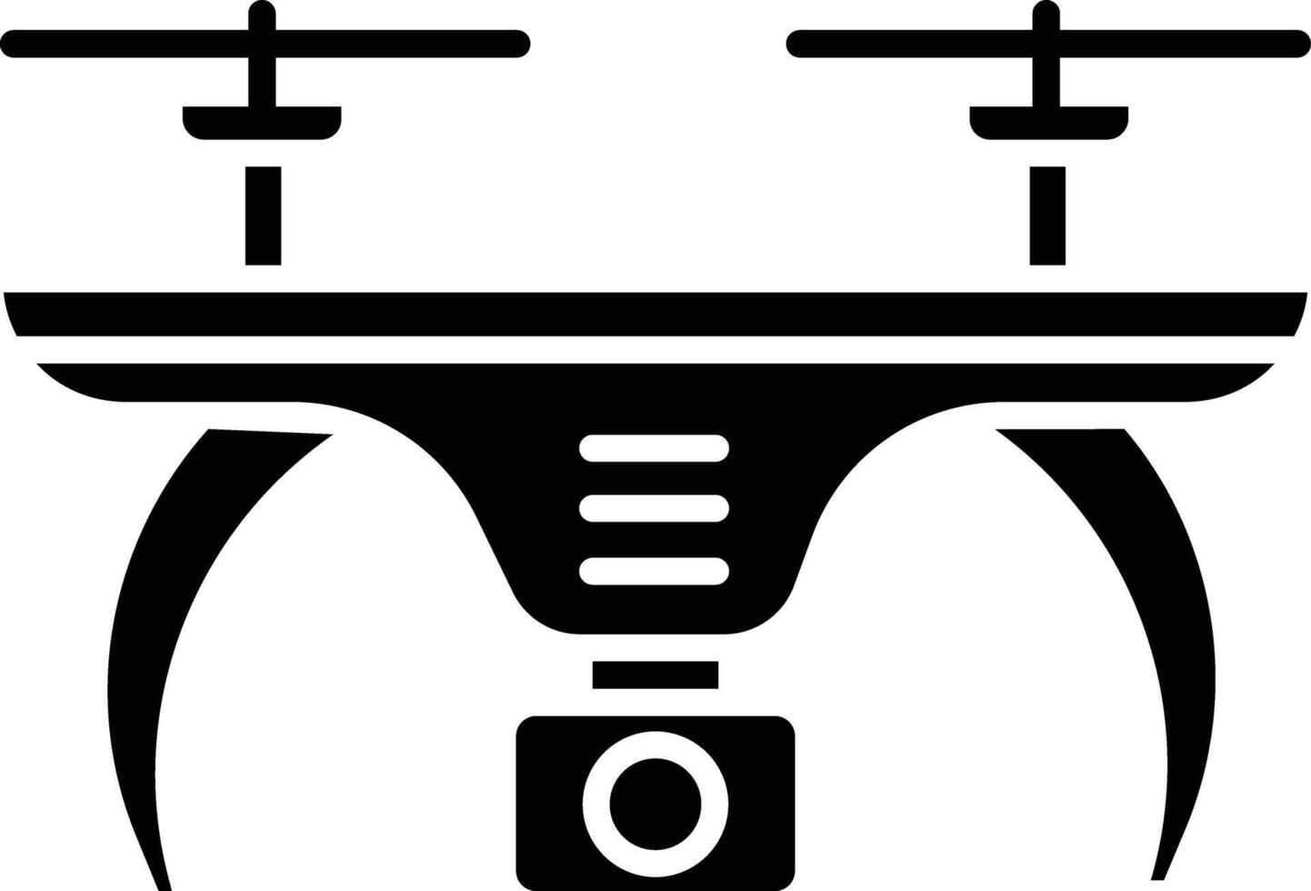 Drone solid glyph illustration vector