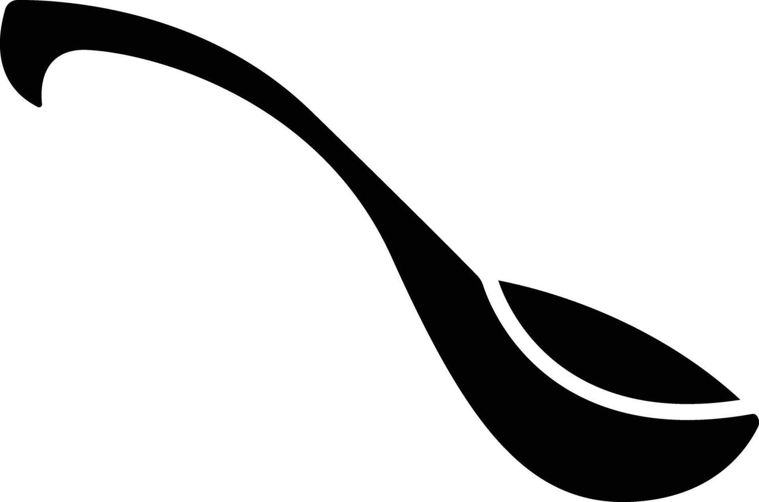 Spoon solid glyph illustration vector