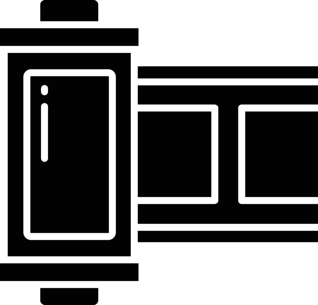 Film solid glyph illustration vector
