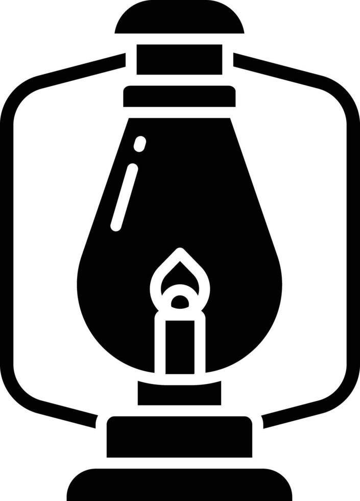 Lamp solid glyph illustration vector