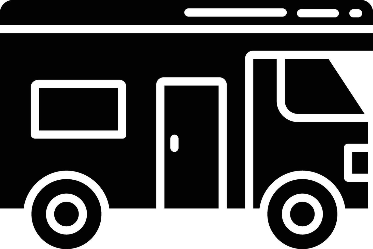 Caravan solid glyph illustration vector