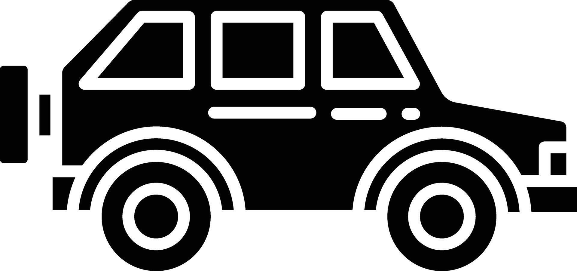 Car solid glyph illustration vector