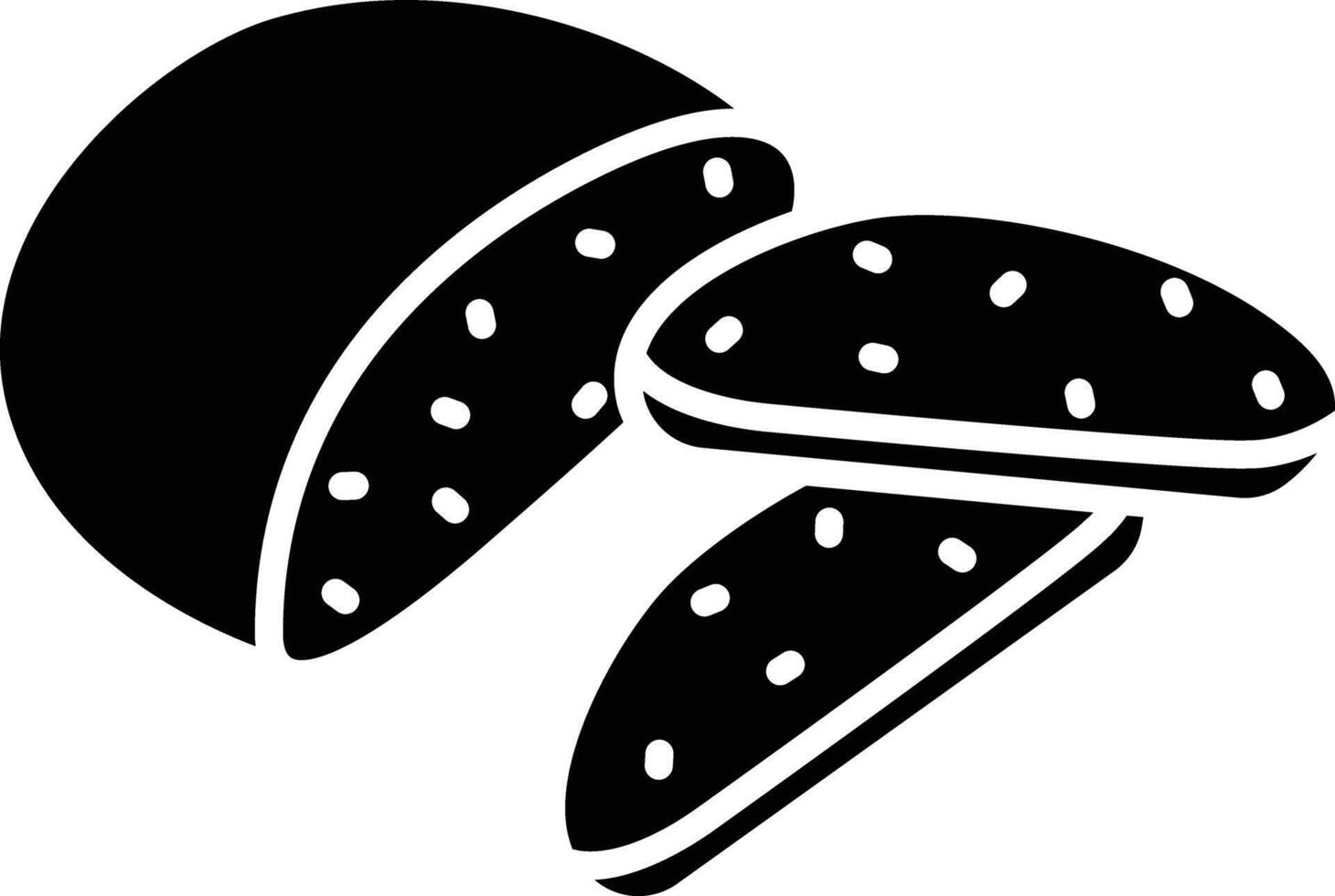 Bread solid glyph illustration vector