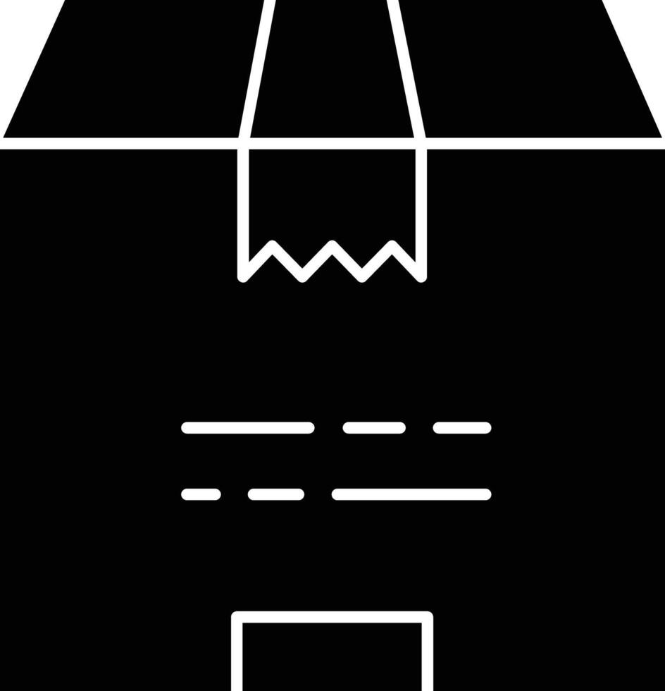 Package solid glyph illustration vector