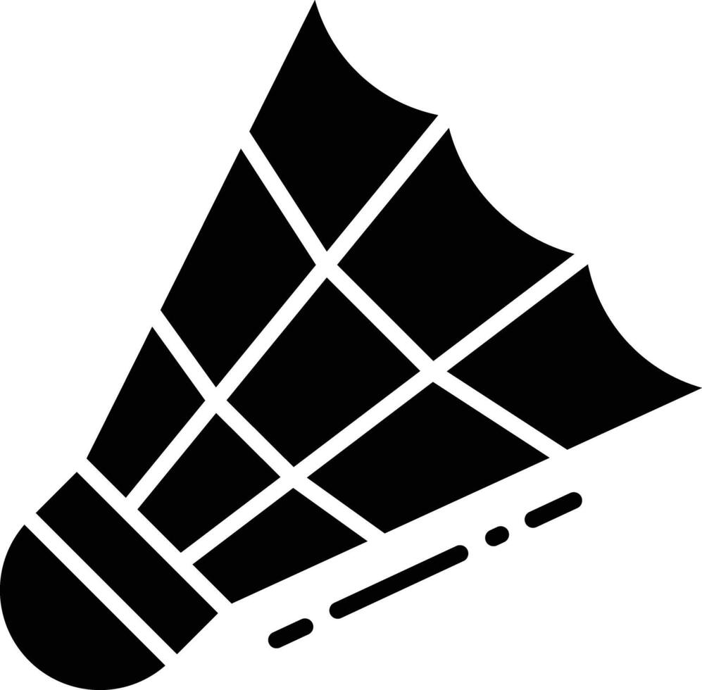 Badminton solid glyph illustration vector