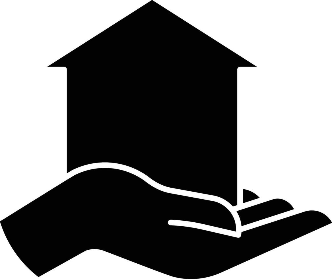 home solid glyph illustration vector