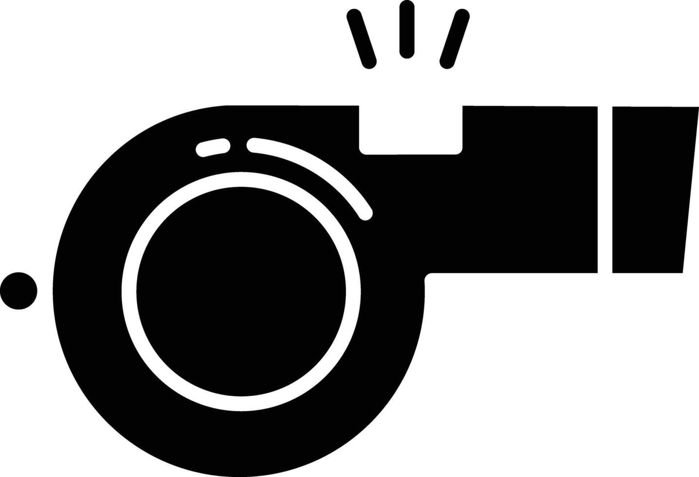 Whistle solid glyph illustration vector
