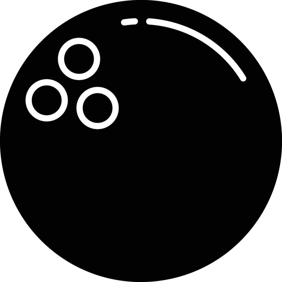 Bowling solid glyph illustration vector