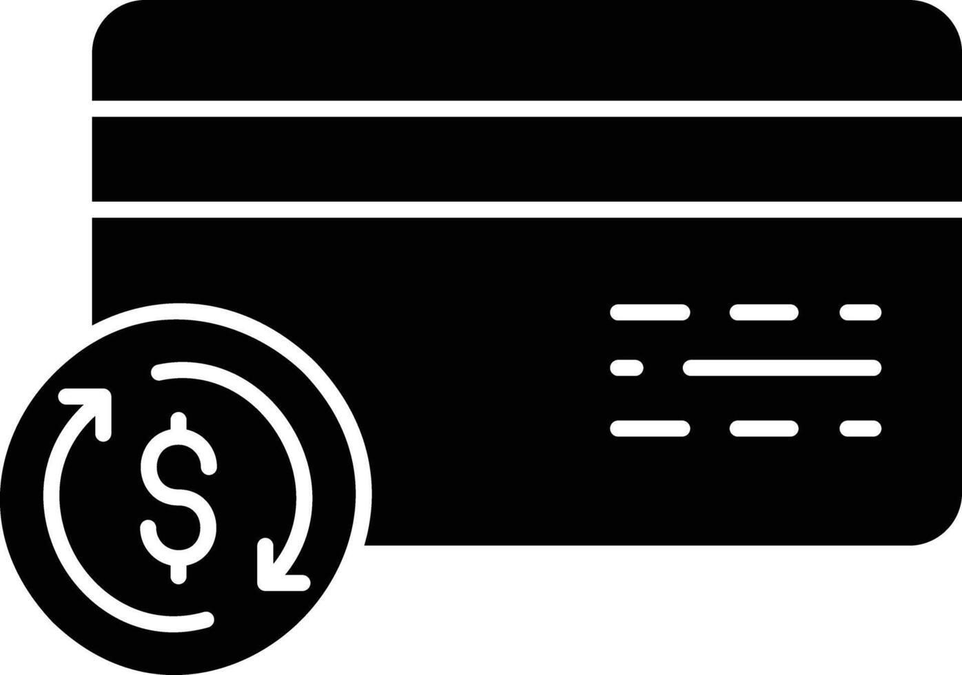 Credit Card solid glyph illustration vector