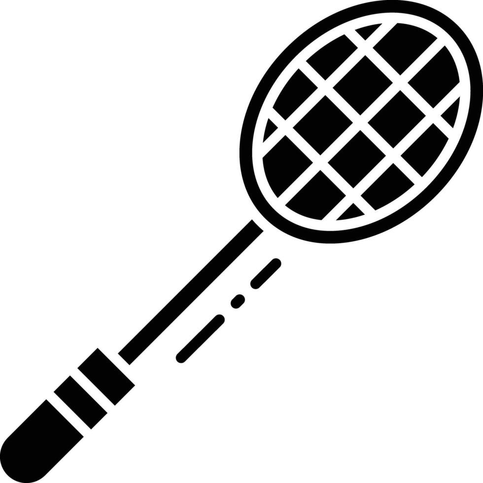 Badminton Bat solid glyph illustration vector