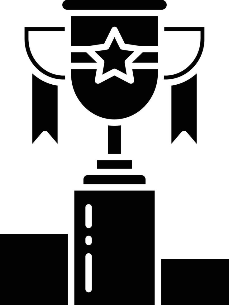 Award solid glyph illustration vector