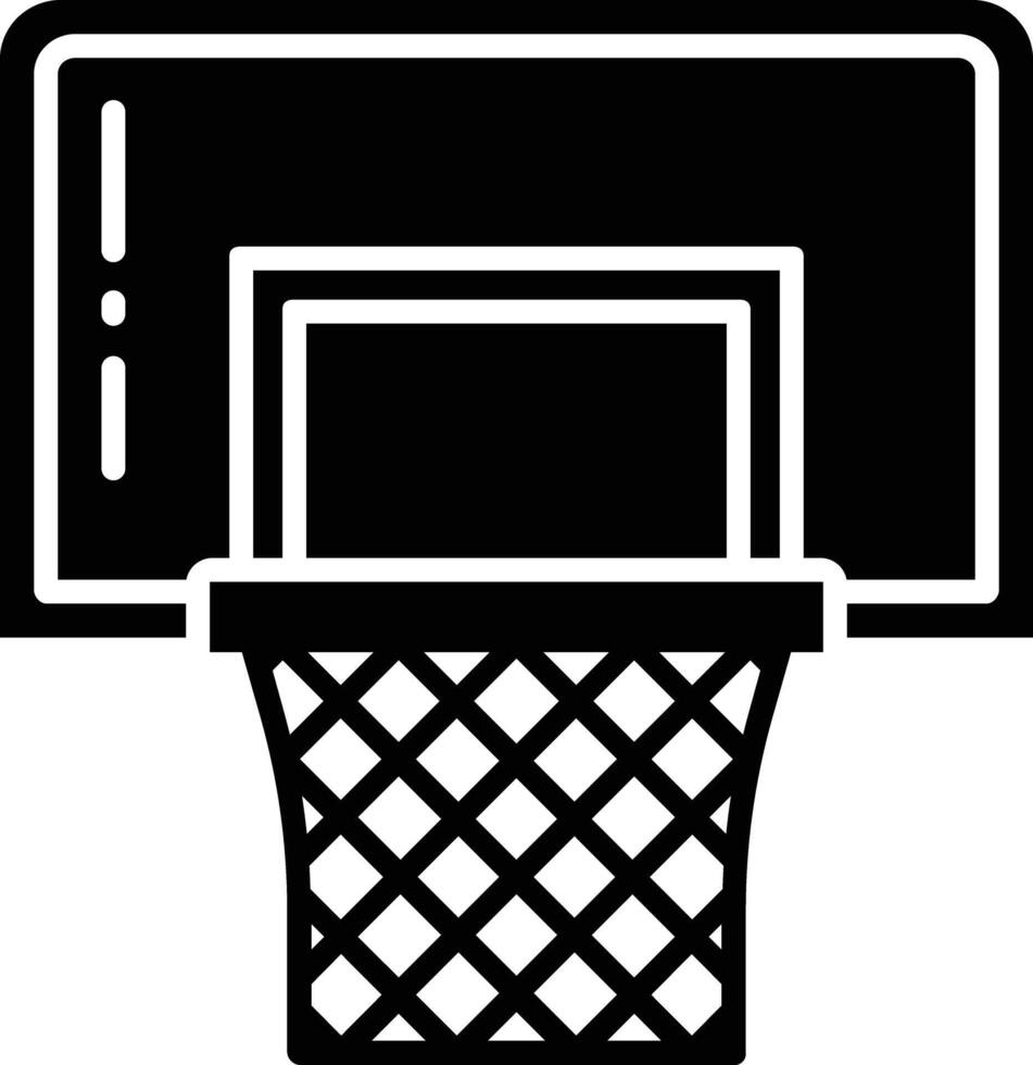 Basketball solid glyph illustration vector
