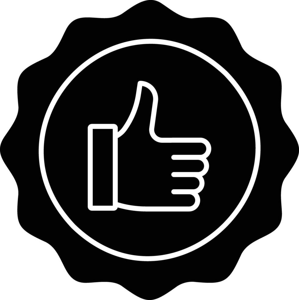 Like solid glyph illustration vector