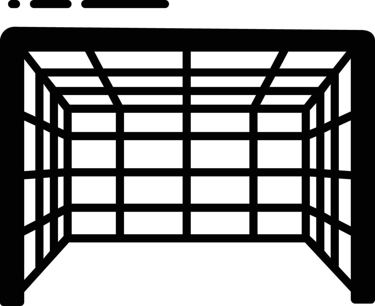 Soccer solid glyph illustration vector