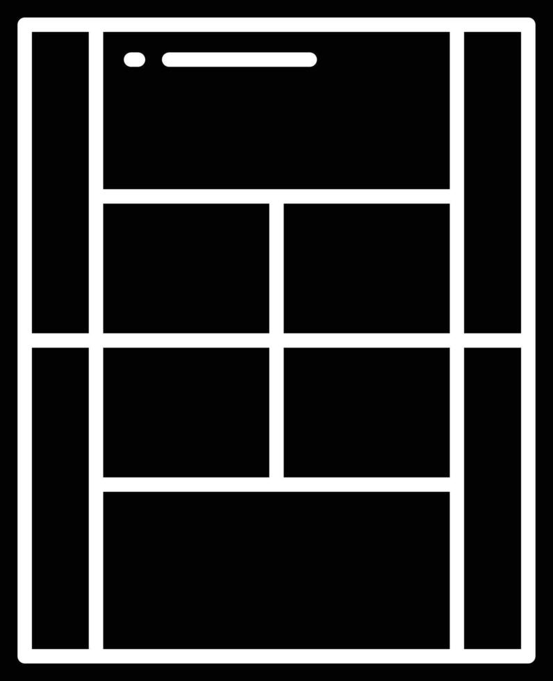 Tennis Field solid glyph illustration vector