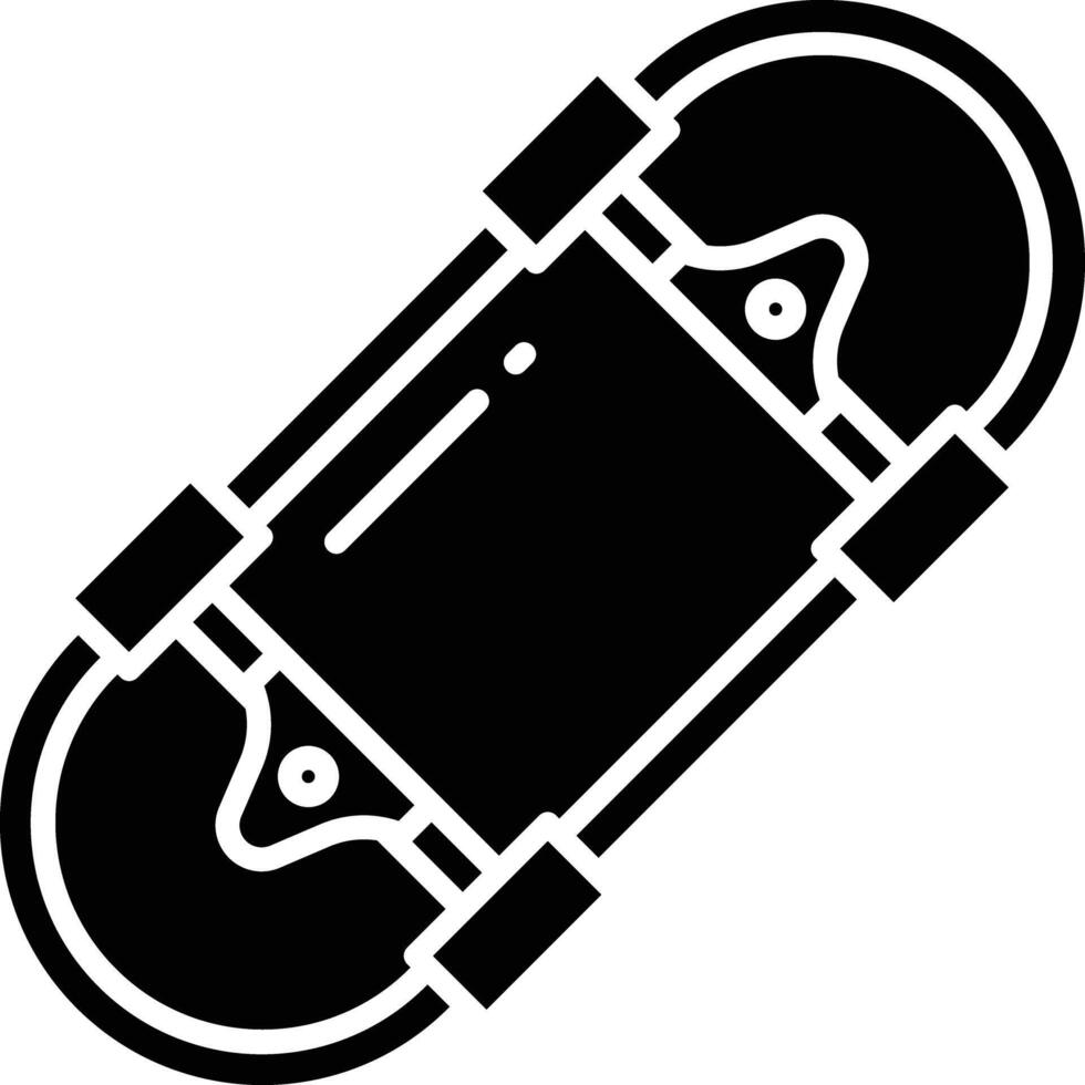Skateboard solid glyph illustration vector