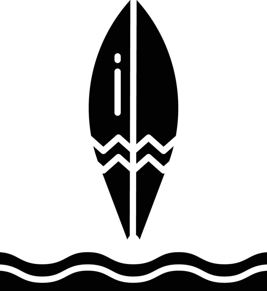 Surf solid glyph illustration vector