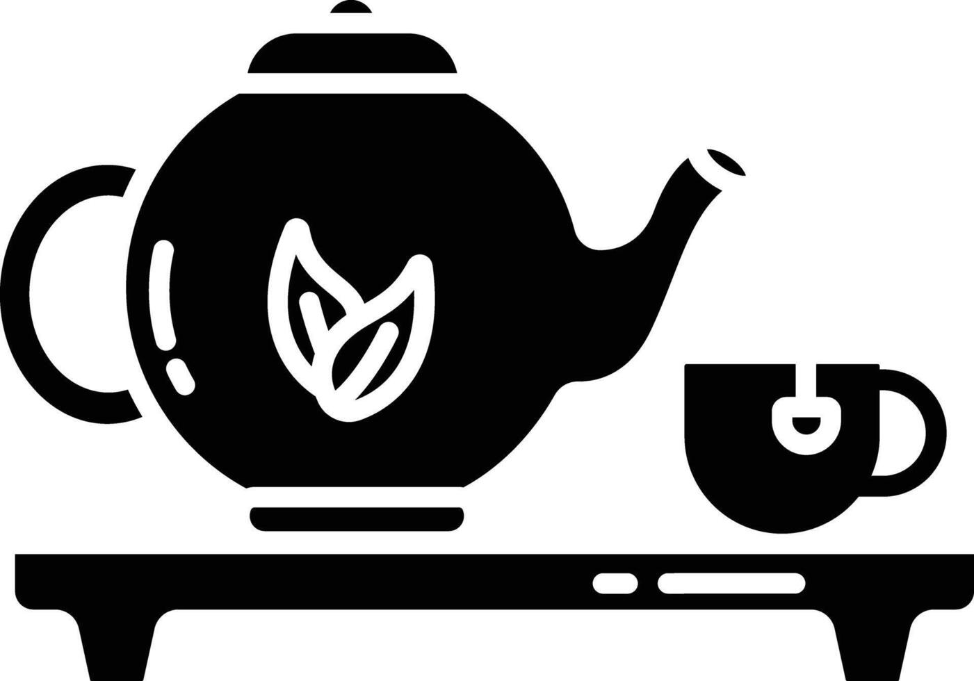Herbal Tea solid glyph illustration vector
