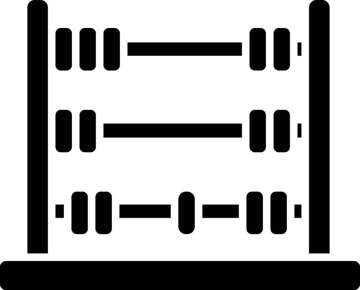 Abacus solid glyph illustration vector