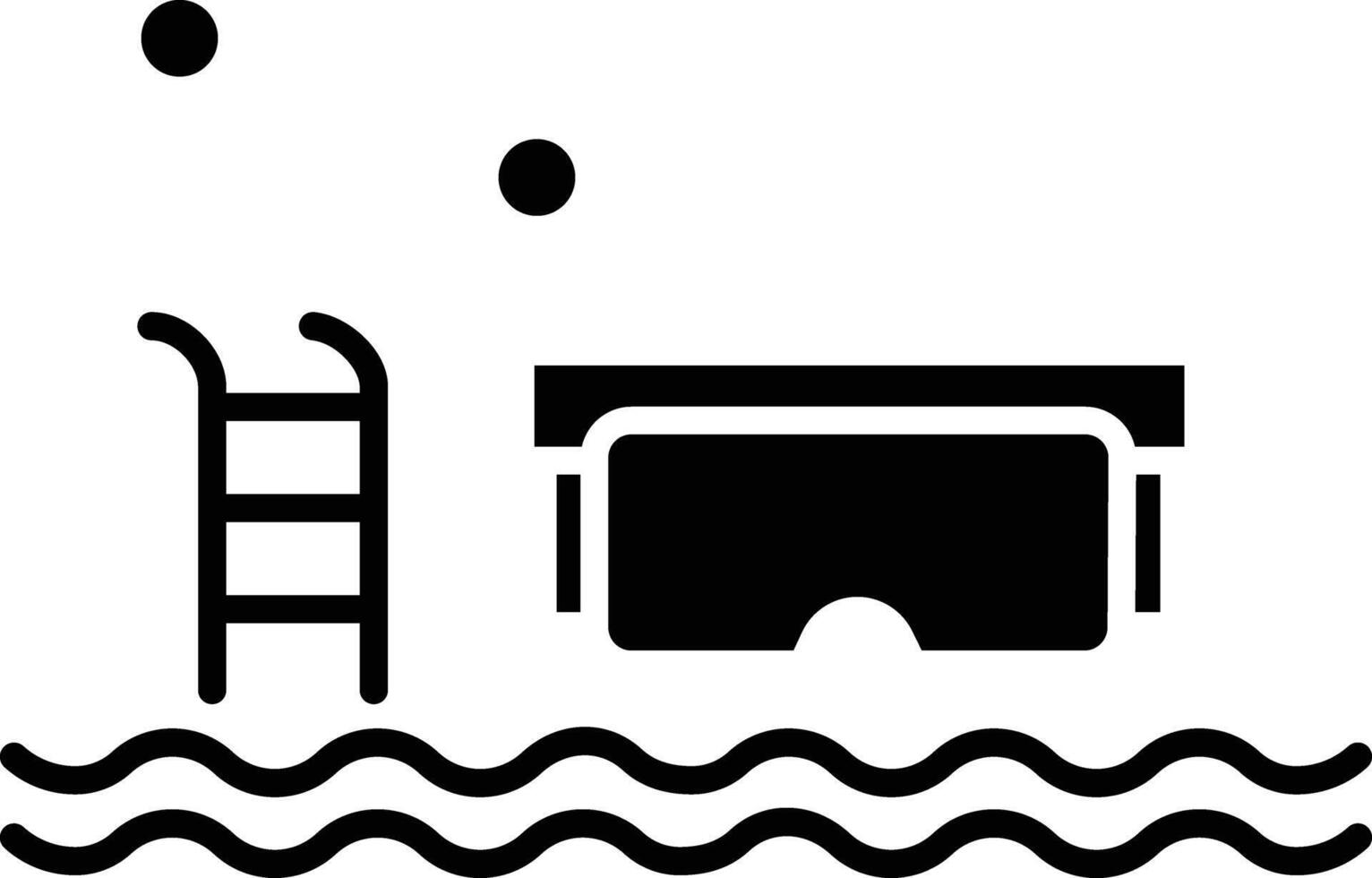 Swimming Pool solid glyph illustration vector