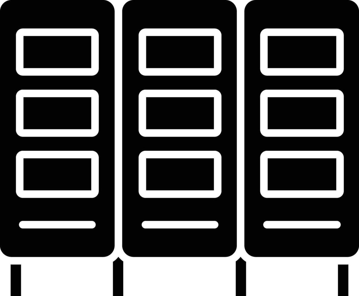 Locker solid glyph illustration vector