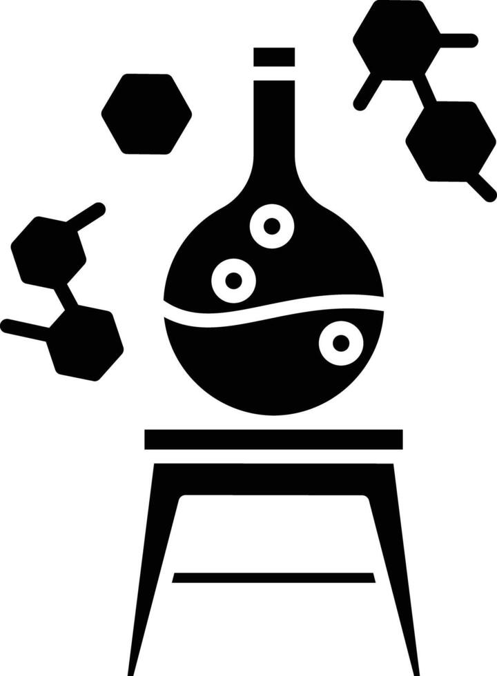 Science lab solid glyph illustration vector